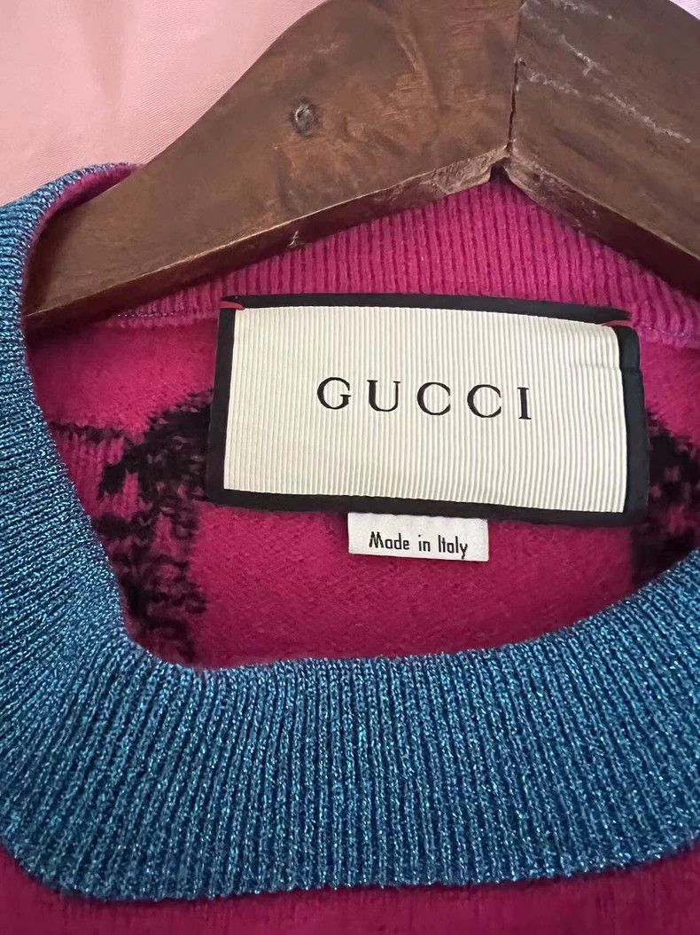 Gucci Gucci Cat Print Cashmere Sweater-dmc Size US M / EU 48-50 / 2 - 2 Thumbnail