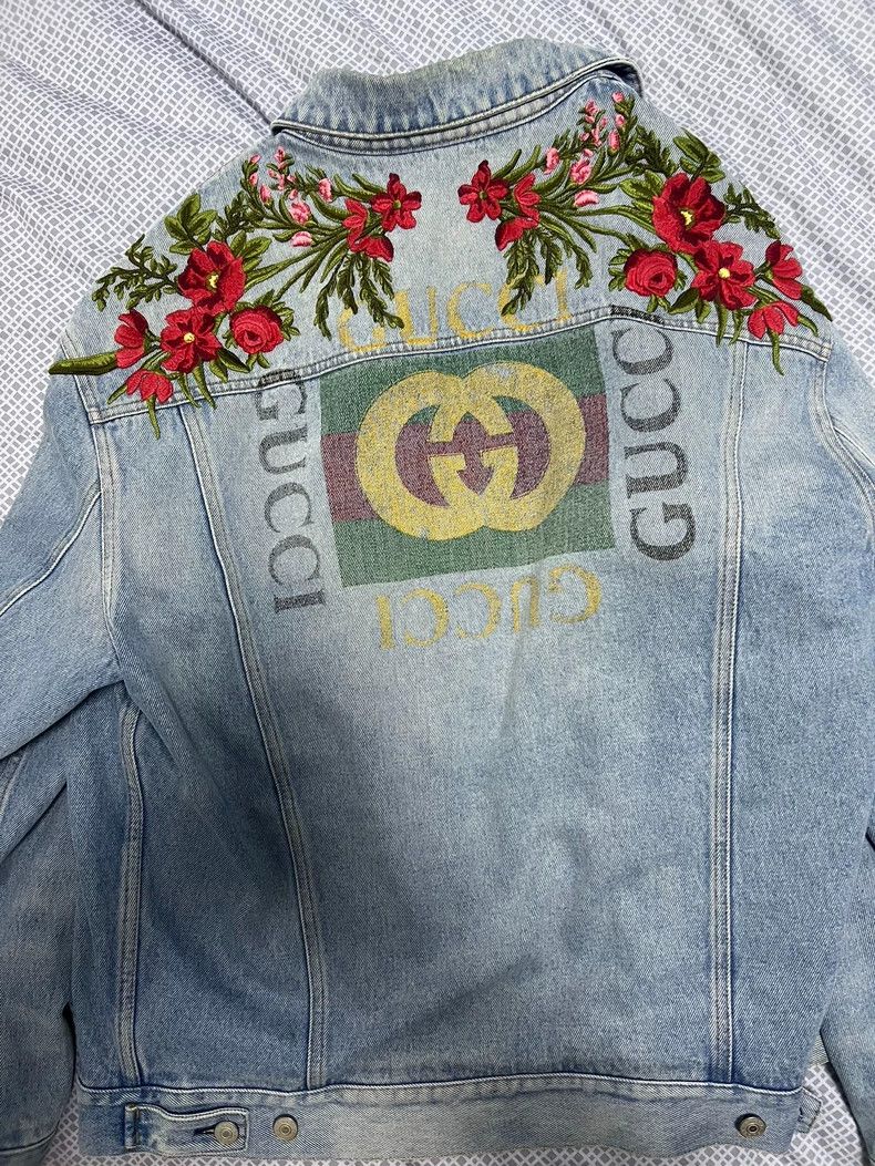 Gucci Gucci Vintage Logo Denim Jacket-dmc Size US M / EU 48-50 / 2 - 2 Thumbnail