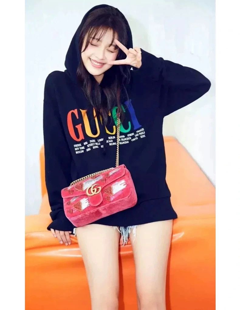 Gucci Gucci Color Logo Black Hoodie-dmc Size US M / EU 48-50 / 2 - 5 Thumbnail