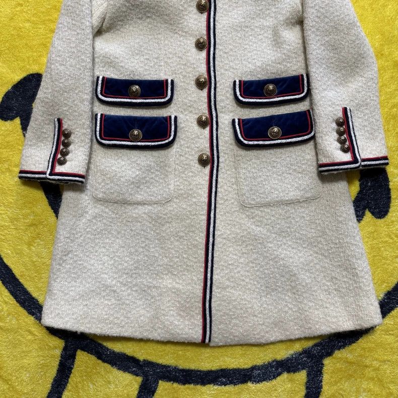 Gucci Gucci Ivory Lion Head Button Wool Coat-dmc Size US M / EU 48-50 / 2 - 4 Thumbnail