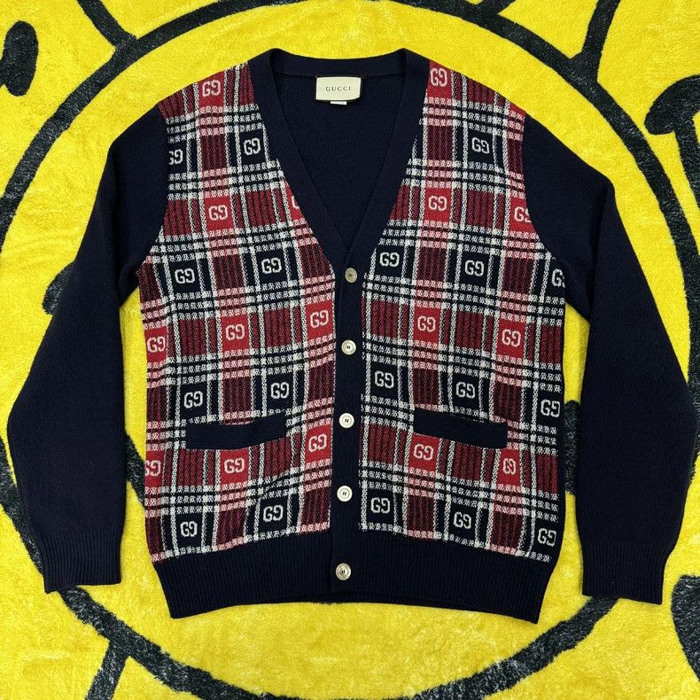 Gucci Gucci Plaid Cashmere Cardigan Sweater-dmc Size US XL / EU 56 / 4 - 4 Thumbnail