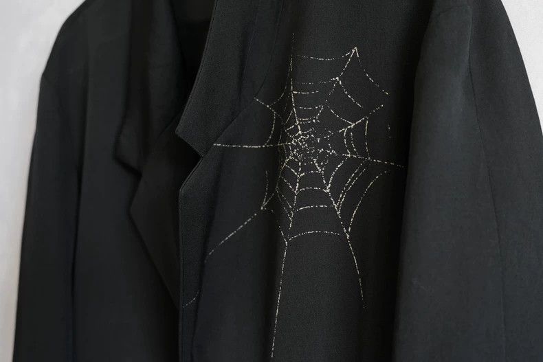 Yohji Yamamoto Black Wool Spider Web Jacket-dmc Size US M / EU 48-50 / 2 - 4 Thumbnail
