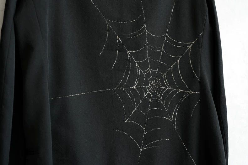 Yohji Yamamoto Black Wool Spider Web Jacket-dmc Size US M / EU 48-50 / 2 - 5 Thumbnail