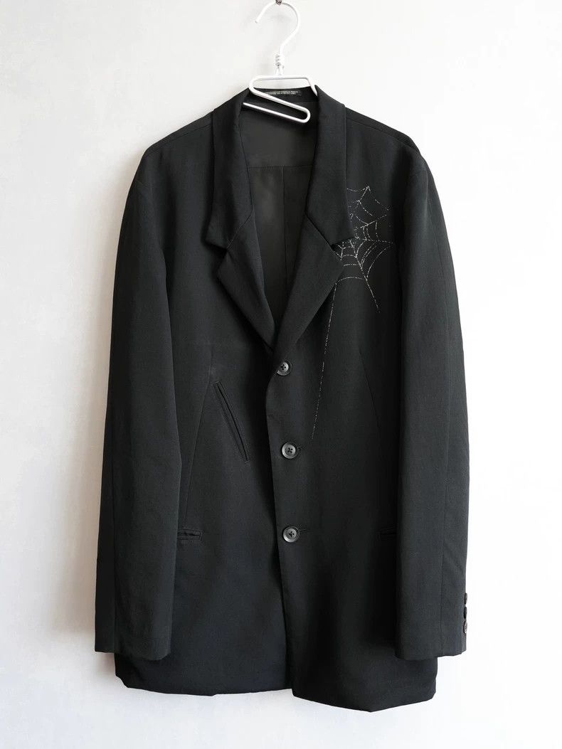 Yohji Yamamoto Black Wool Spider Web Jacket-dmc Size US M / EU 48-50 / 2 - 2 Thumbnail