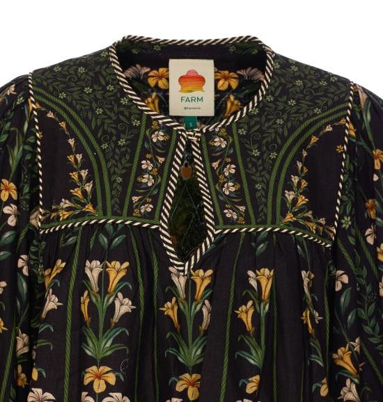 Farm Rio FARM RIO Women Shirts 337183 25043 Black Size XS / US 0-2 / IT 36-38 - 4 Thumbnail
