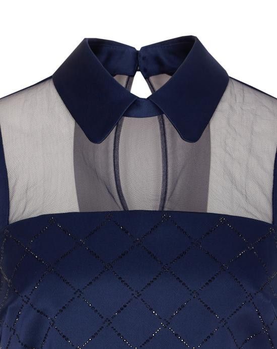 Elisabetta Franchi ELISABETTA FRANCHI Women Mid Skirts AB79652E2 DC8 Blue Size S / US 4 / IT 40 - 4 Thumbnail
