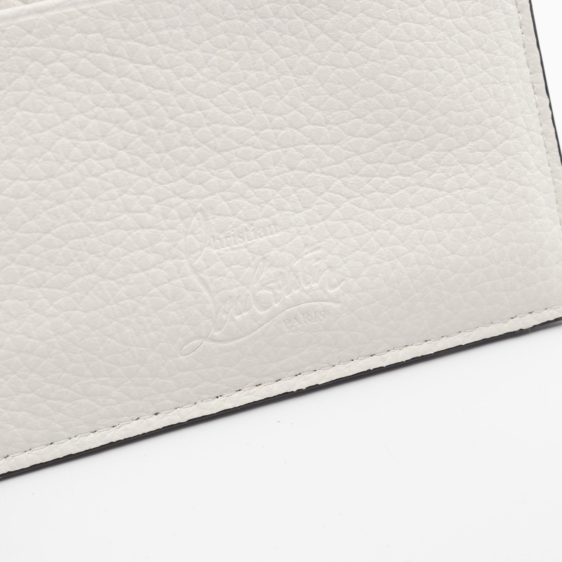 Christian Louboutin Christian Louboutin M Kios Card Holder Case Spike Studs Leather White Size ONE SIZE - 4 Thumbnail