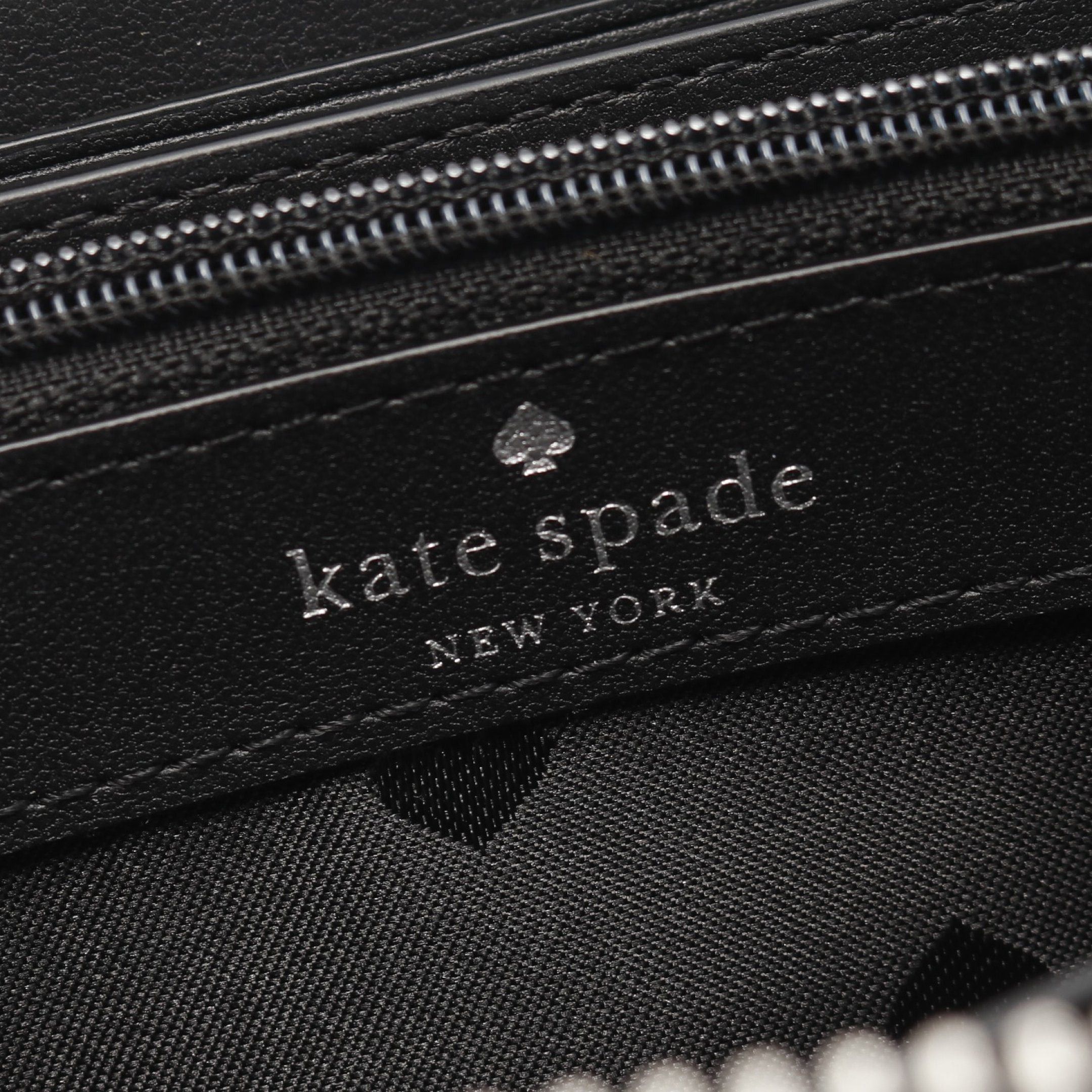 Kate Spade Kate Spade Ella Large Continental Wallet Round Zipper Long Glitter Leather Black Size ONE SIZE - 4 Thumbnail