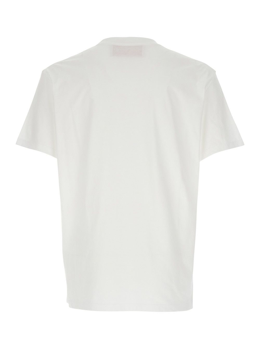 Valentino White Crewneck T-Shirt with Logo Patch on the Front in Cotton Man Size US M / EU 48-50 / 2 - 2 Thumbnail