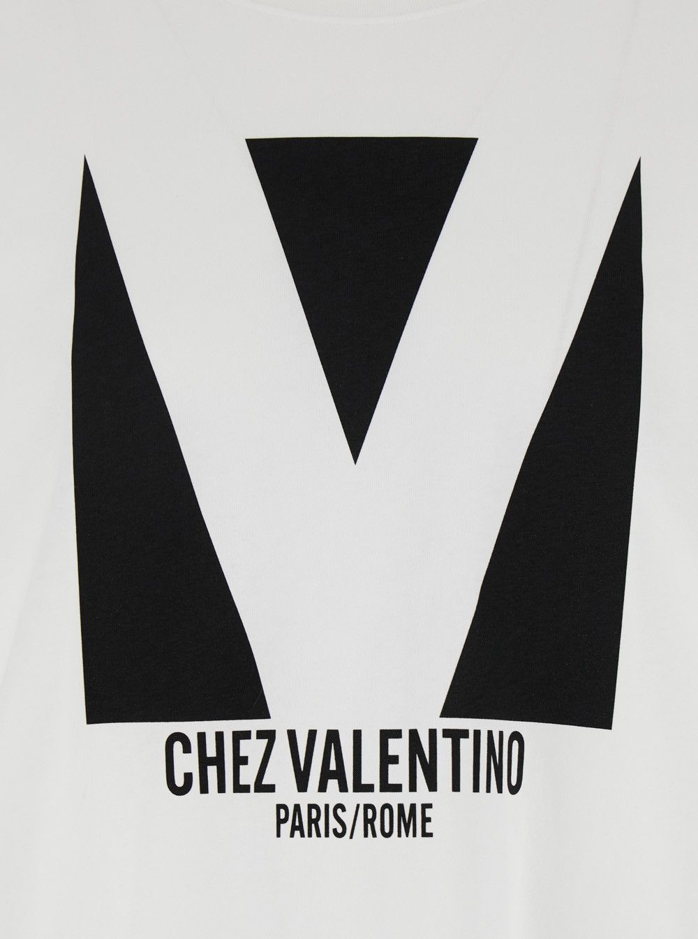 Valentino 'Chez' White Crewneck T-Shirt with Maxi Logo Print on the Front in Cotton Man Size US S / EU 44-46 / 1 - 3 Thumbnail