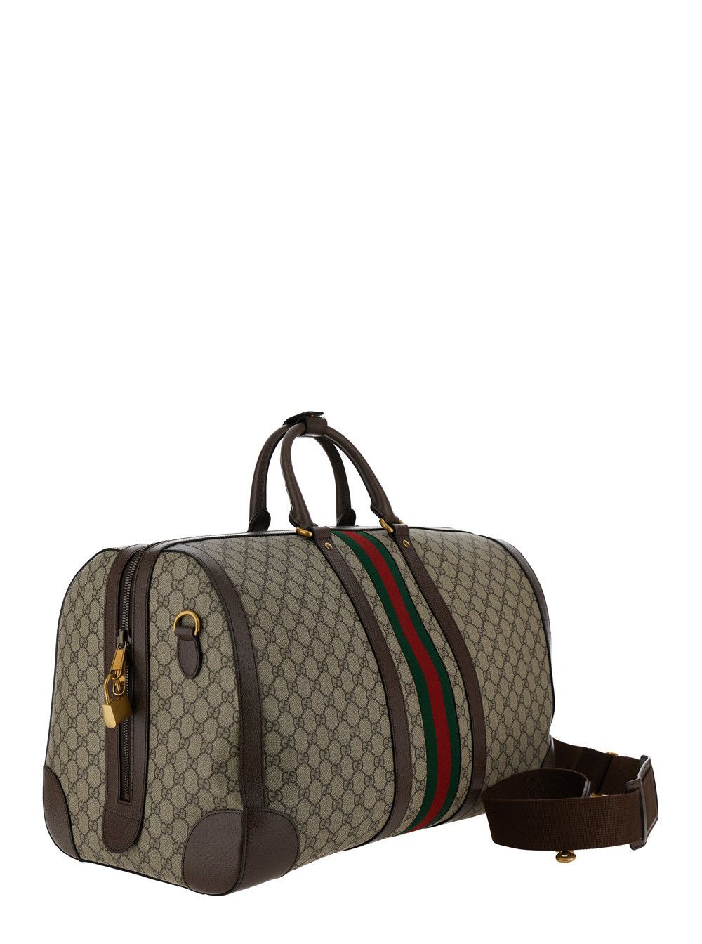Gucci Beige Travel Bag 'Gucci Savoy Grande' with Web Detail in GG Canvas and Ebony Men Size US M / EU 48-50 / 2 - 3 Thumbnail