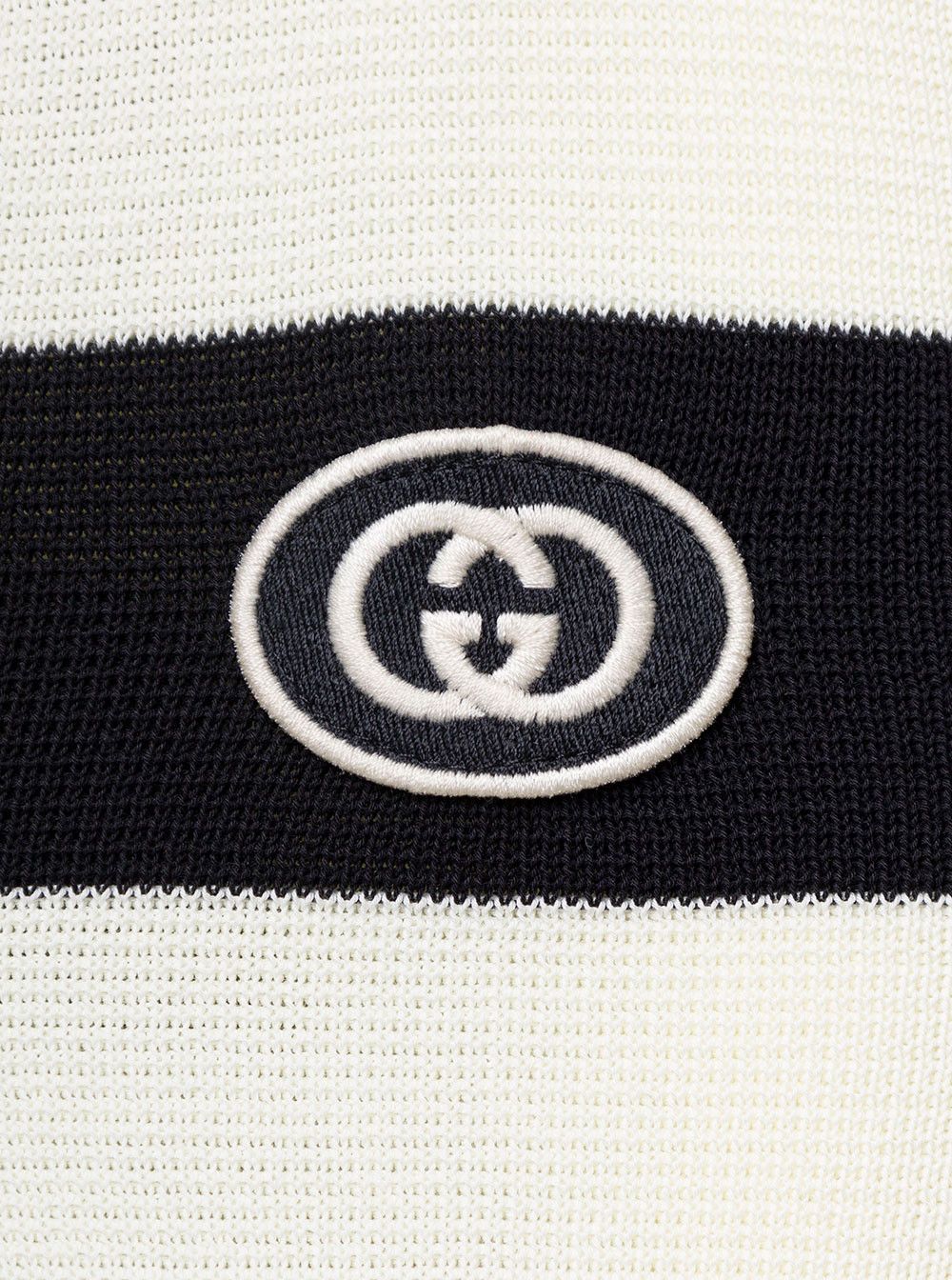 Gucci Striped Black and White Knit Polo with Detachable Sleeves in Cotton Man Size US S / EU 44-46 / 1 - 3 Thumbnail