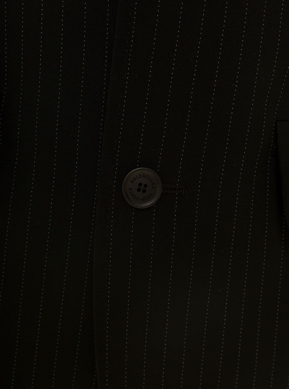 Balenciaga 'Hourglass' Black Pinstripe Single-Breasted Jacket in Stretch Wool Woman Size S / US 4 / IT 40 - 3 Thumbnail
