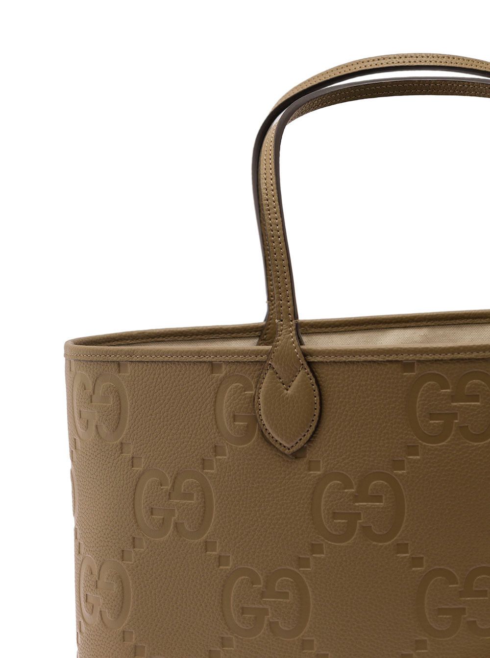 ´Jumbo´ Beige Handbag with All-Over Logo in Leather Man Accessories