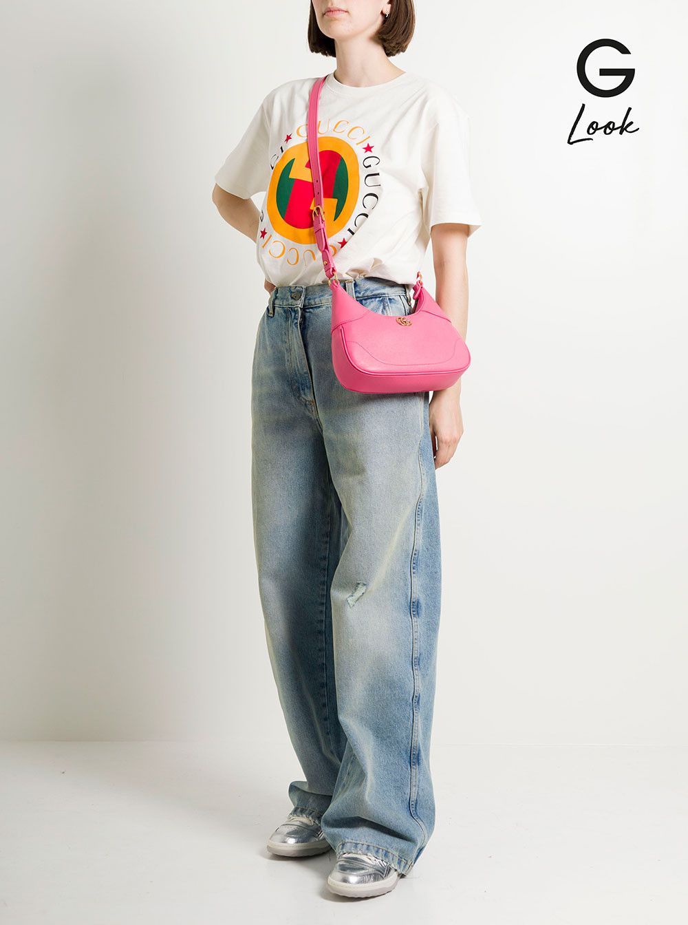 Gucci Small Pink Aphrodite Shoulder Bag in Leather Woman Size ONE SIZE - 7 Thumbnail