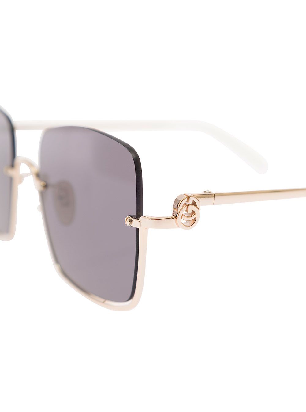 Gucci 'GG1279S' Gold-Colored Sunglasses with Thin Temples and Intrelocking G Detail in Metal Woman Size ONE SIZE - 3 Thumbnail