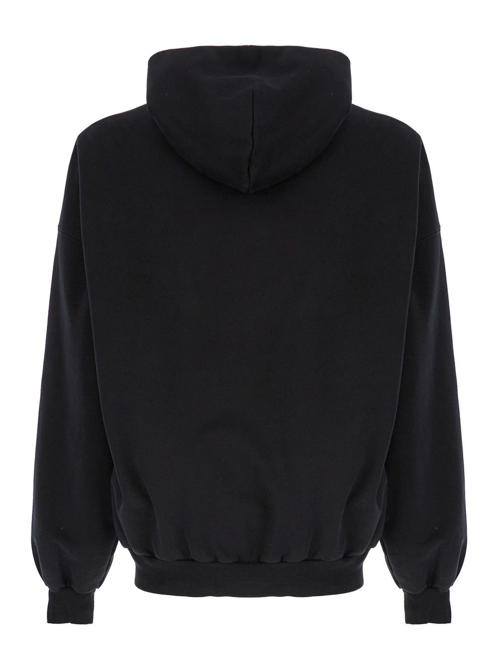 Balenciaga 'Beverly Hills' Oversized Black Hoodie with Logo Print in Cotton Woman Size S / US 4 / IT 40 - 2 Thumbnail