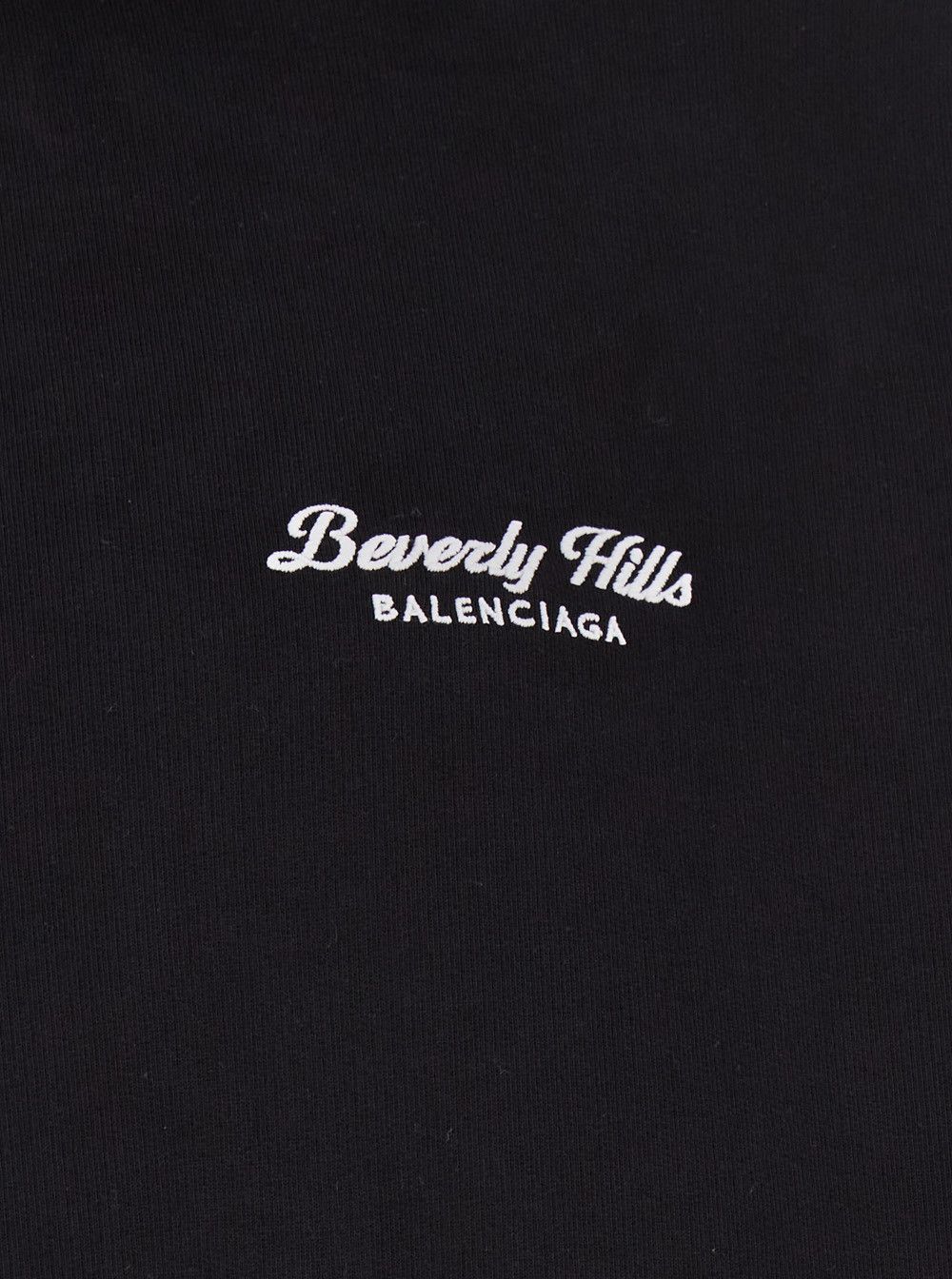 Balenciaga 'Beverly Hills' Oversized Black Hoodie with Logo Print in Cotton Woman Size S / US 4 / IT 40 - 3 Thumbnail