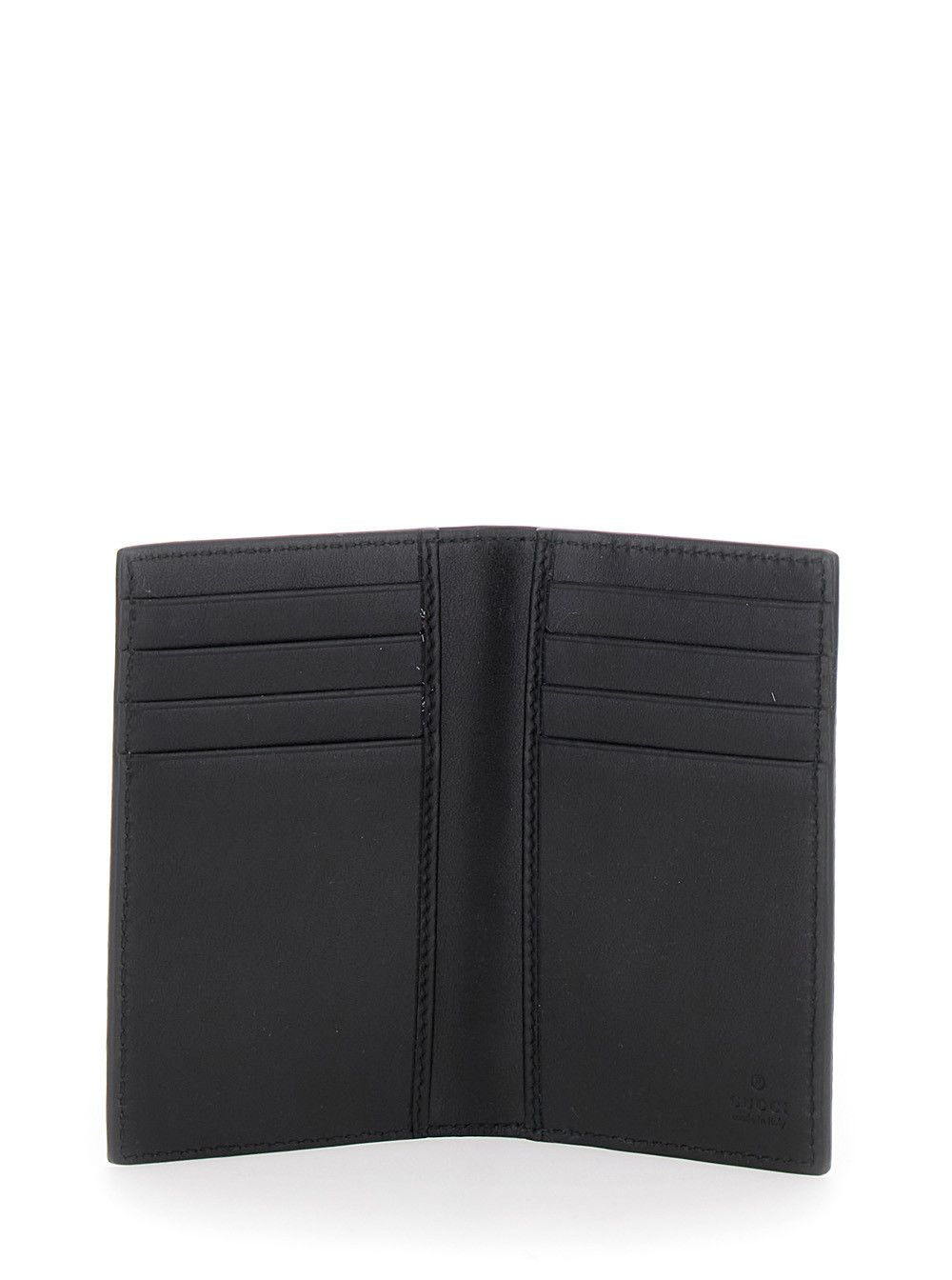 Gucci 'Jumbo' Grey Card Holder with Maxi Double G Logo on the Front in Grained Leather Man Size ONE SIZE - 5 Thumbnail