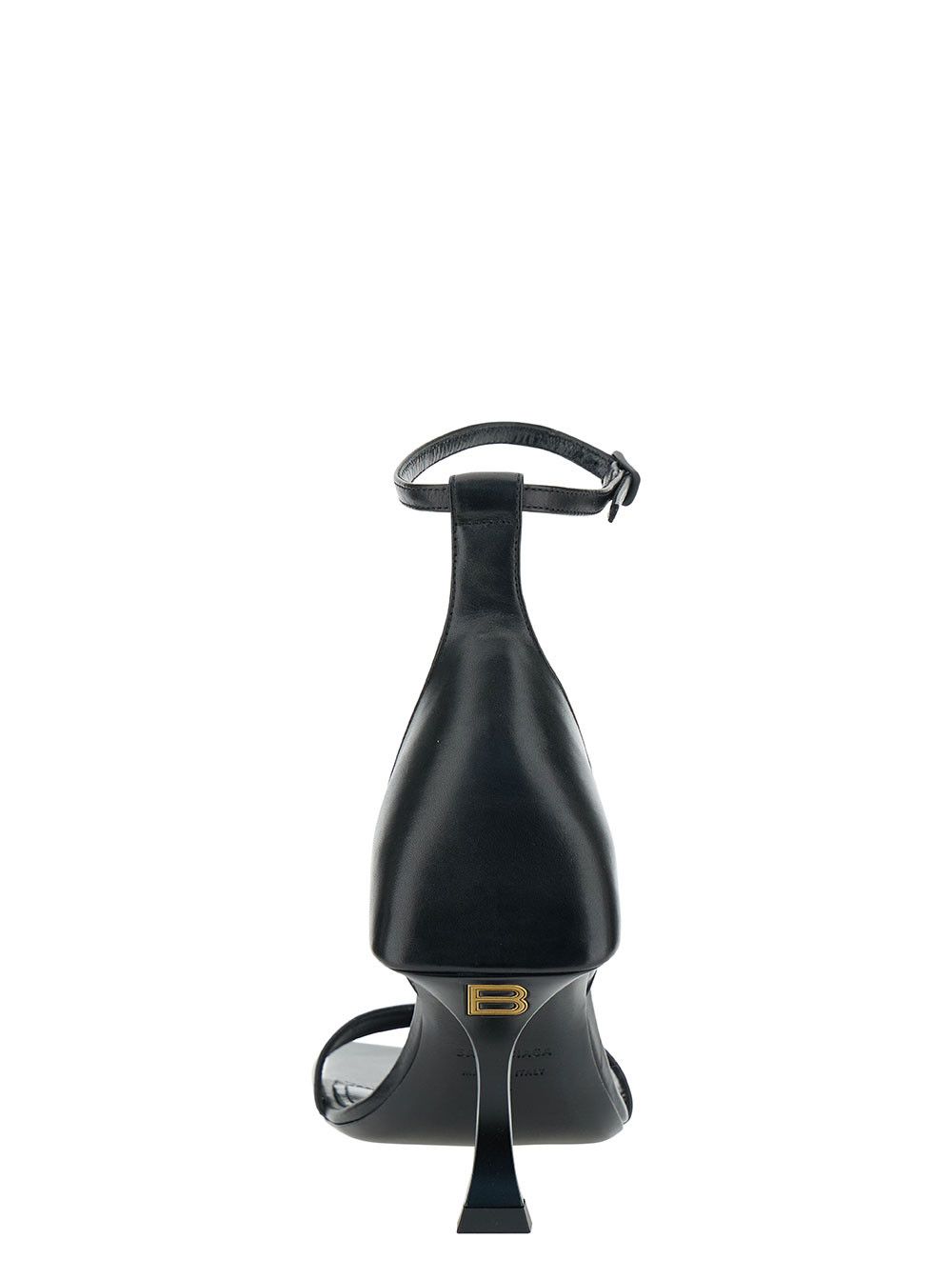 Balenciaga 'Hourglass' Black Sandals with Curved Heel in Leather Woman Size US 11 / IT 41 - 4 Thumbnail