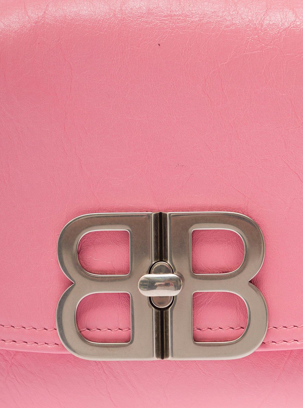 Balenciaga Pink Crossbody Bag with Palladium-tone BB Logo in Leather Woman Size ONE SIZE - 5 Thumbnail