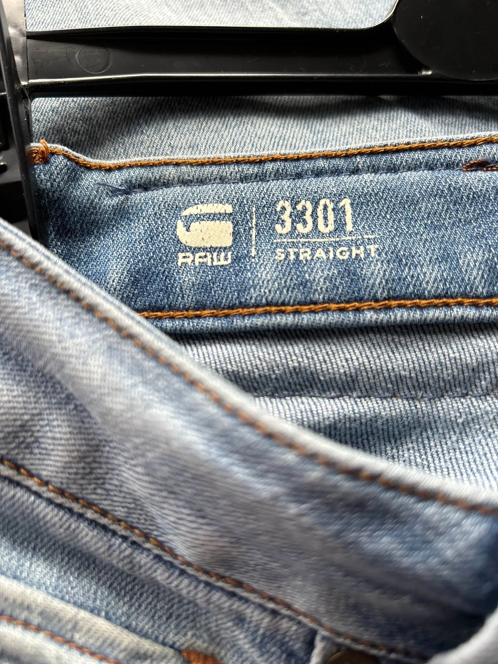 G-Star G STAR RAW 3301 Straight Jeans Size US 30 / EU 46 - 2 Thumbnail