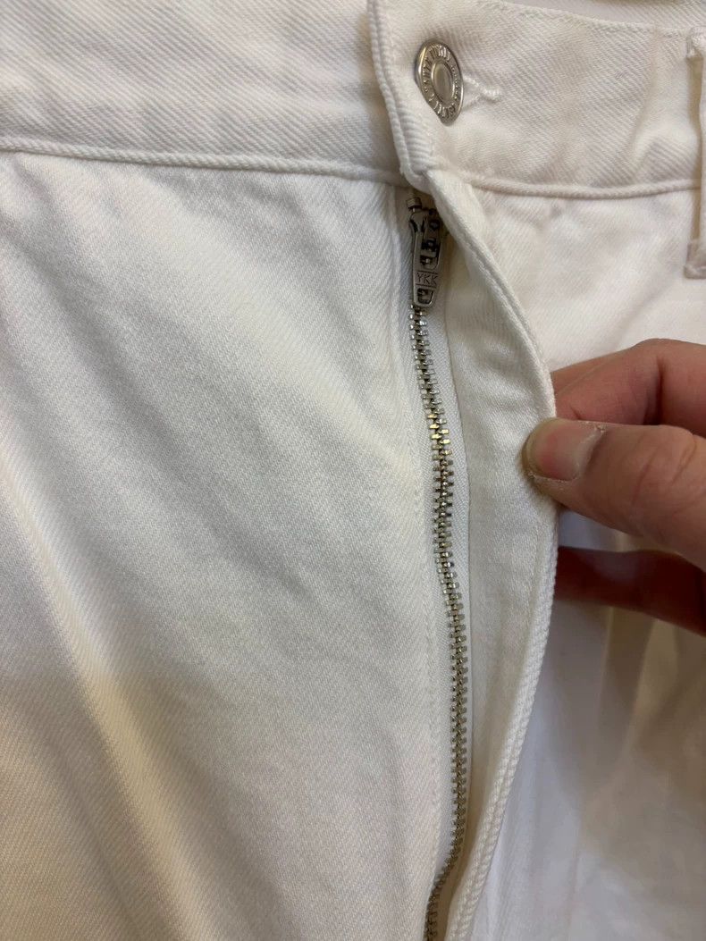 H&M Wide Leg Pants in Washed White Color Size US 30 / EU 46 - 3 Thumbnail