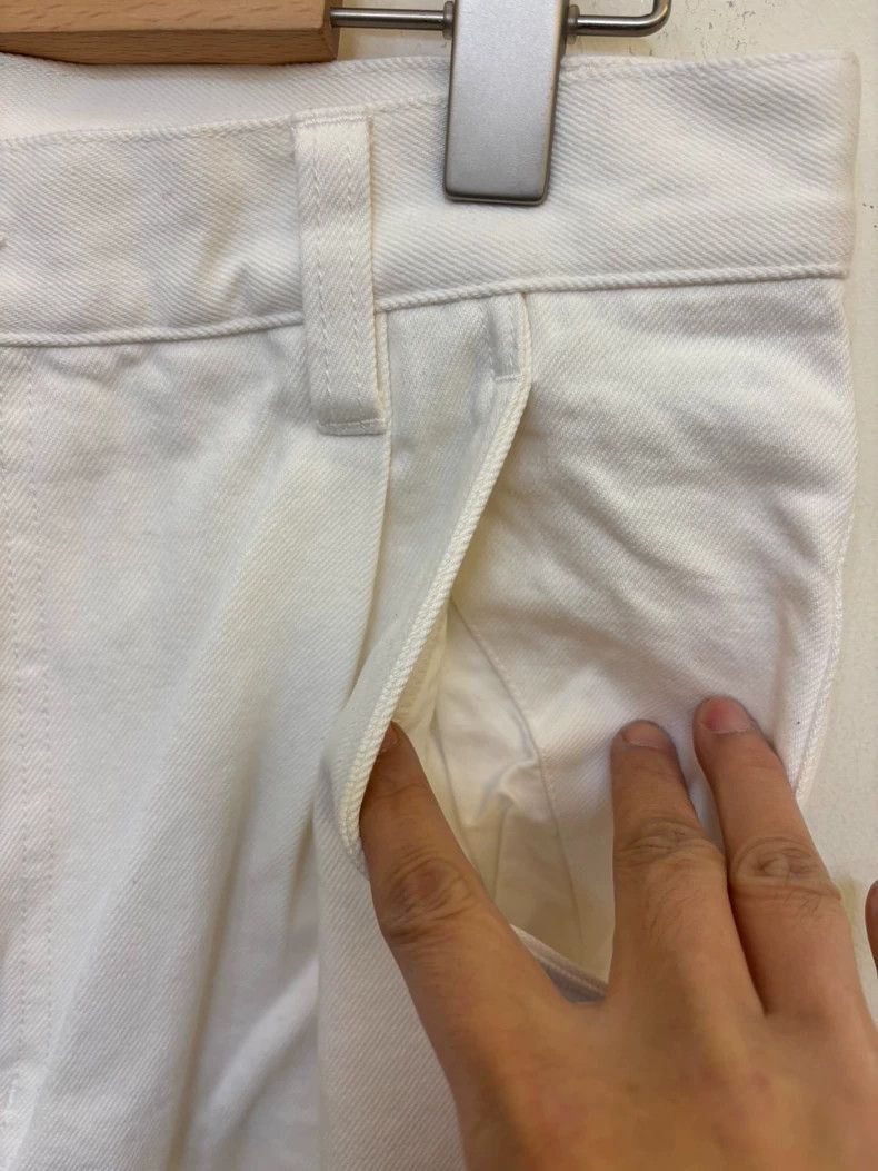 H&M Wide Leg Pants in Washed White Color Size US 30 / EU 46 - 4 Thumbnail