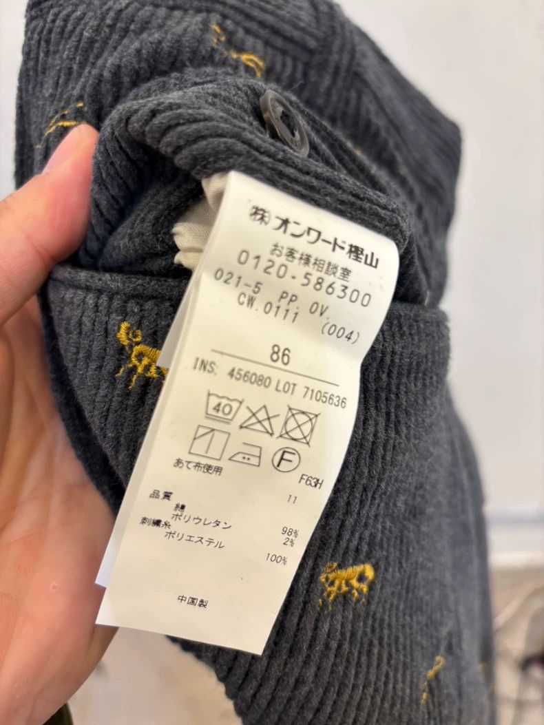 J. Press Embroidered Corduroy Long Pants Size US 34 / EU 50 - 8 Thumbnail