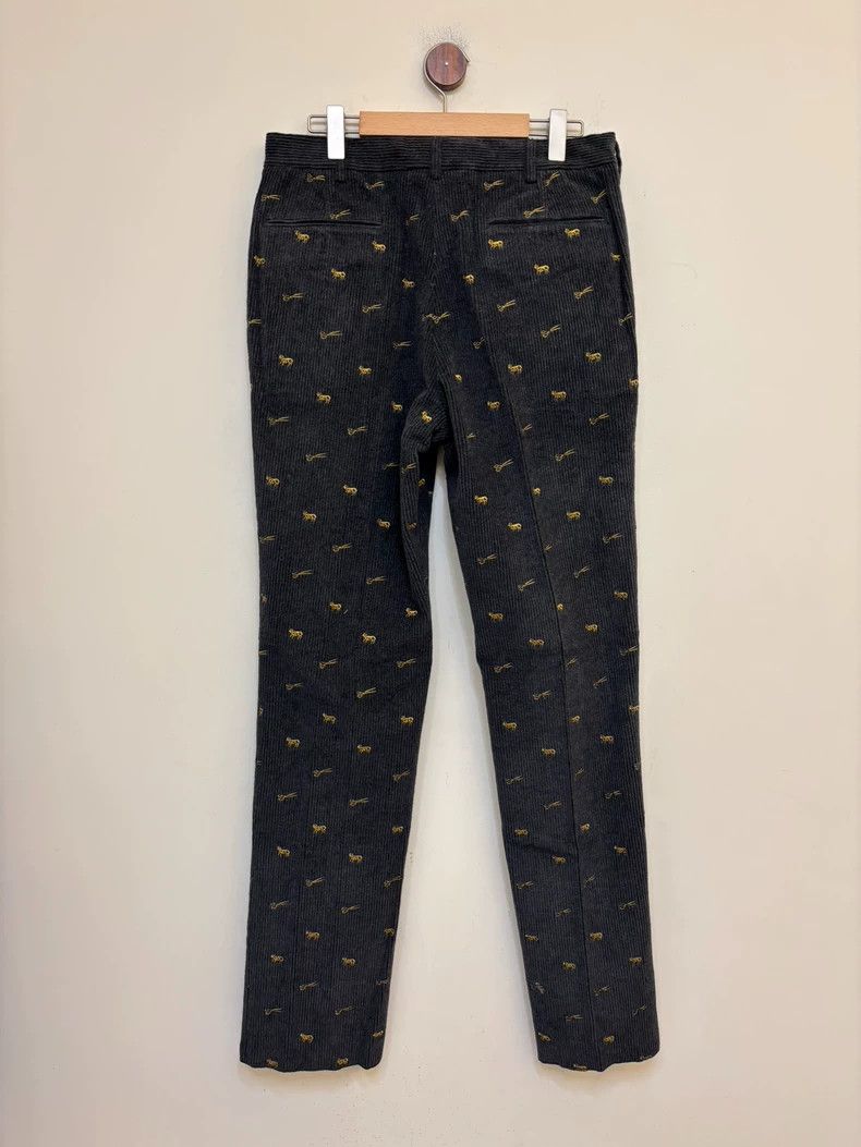 J. Press Embroidered Corduroy Long Pants Size US 34 / EU 50 - 6 Thumbnail