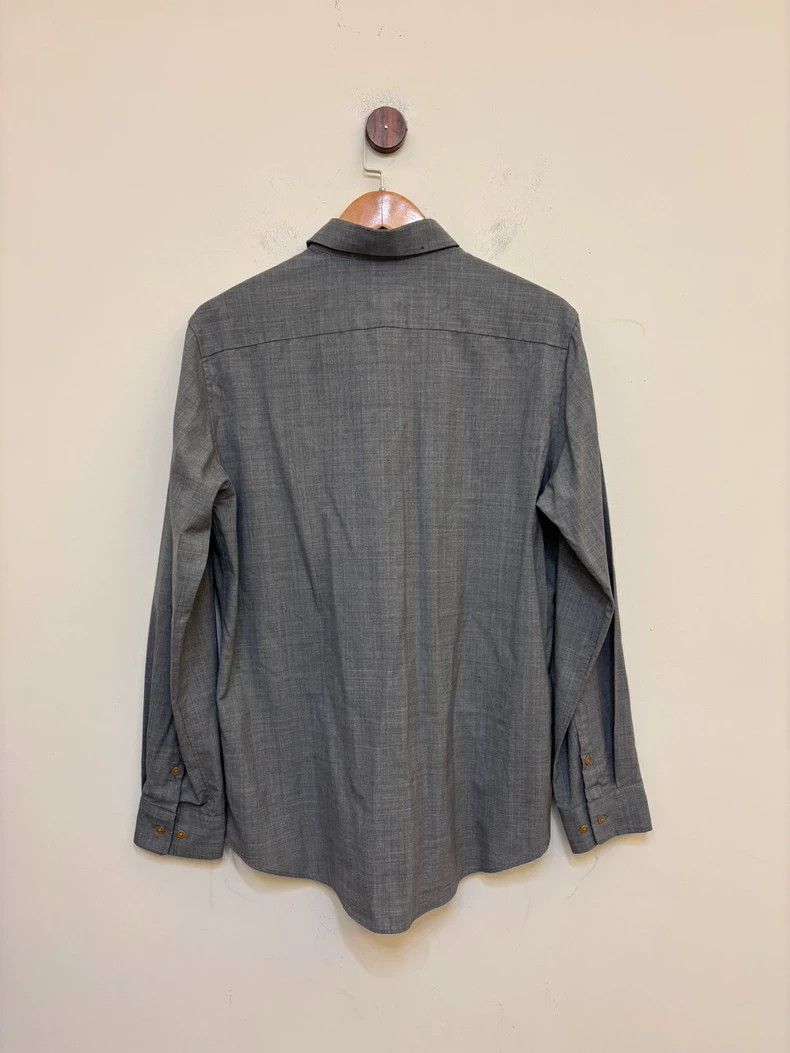 Japanese Brand Stylish Grey Wool Shirt from Japanese Brand Size US M / EU 48-50 / 2 - 9 Thumbnail