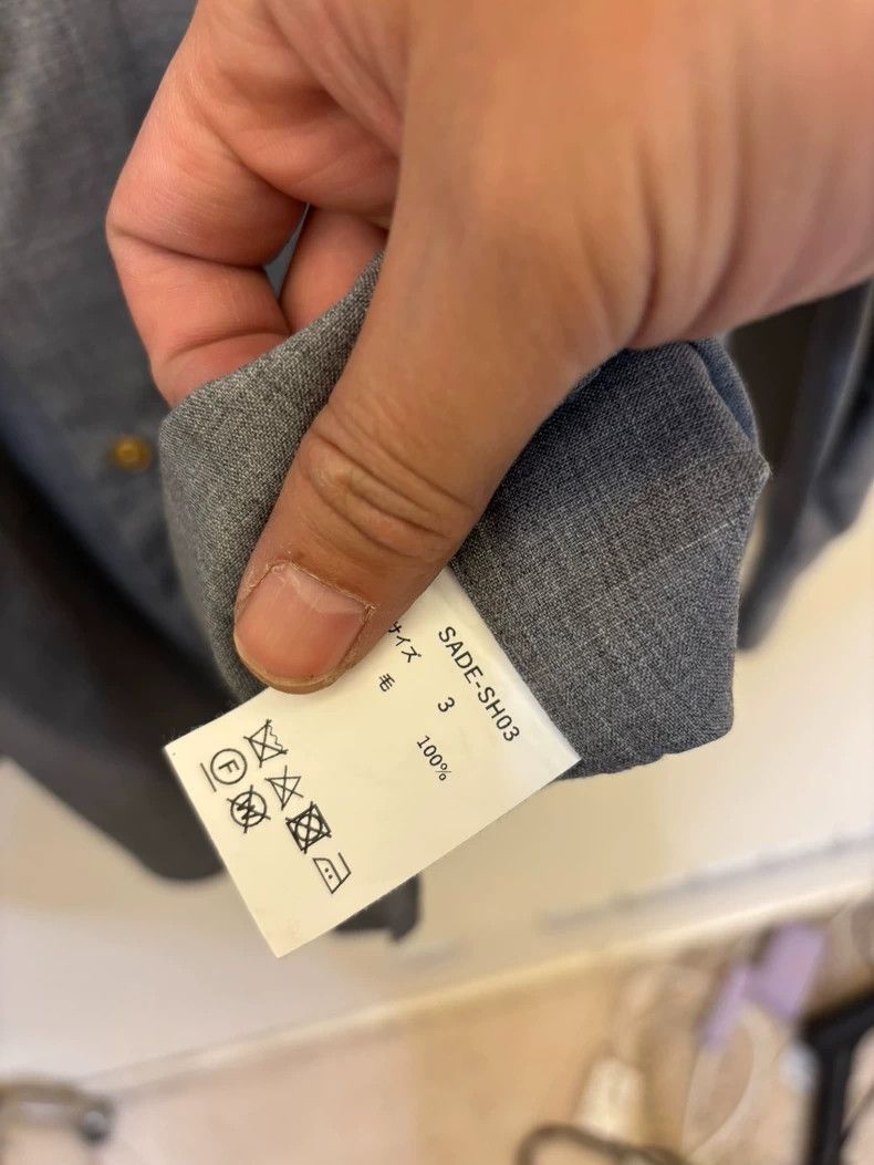 Japanese Brand Stylish Grey Wool Shirt from Japanese Brand Size US M / EU 48-50 / 2 - 8 Thumbnail