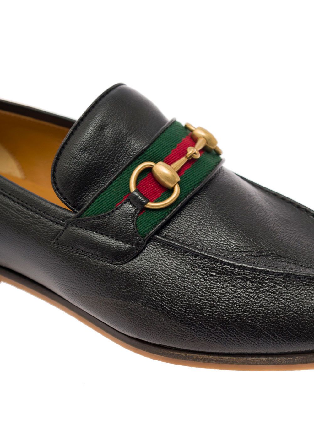 Gucci 'Paride' Black Loafers with Web and Horsebit Detail in Leather Man Size US 7 / EU 40 - 4 Thumbnail