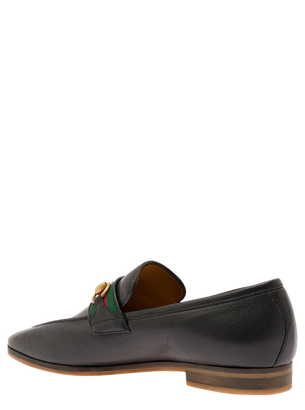 Gucci 'Paride' Black Loafers with Web and Horsebit Detail in Leather Man Size US 7 / EU 40 - 3 Thumbnail