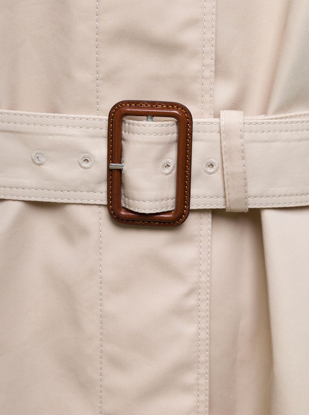 Gucci Beige Single-Breasted Trench Coat with Matching Belt in Cotton Blend Woman Size M / US 6-8 / IT 42-44 - 3 Thumbnail