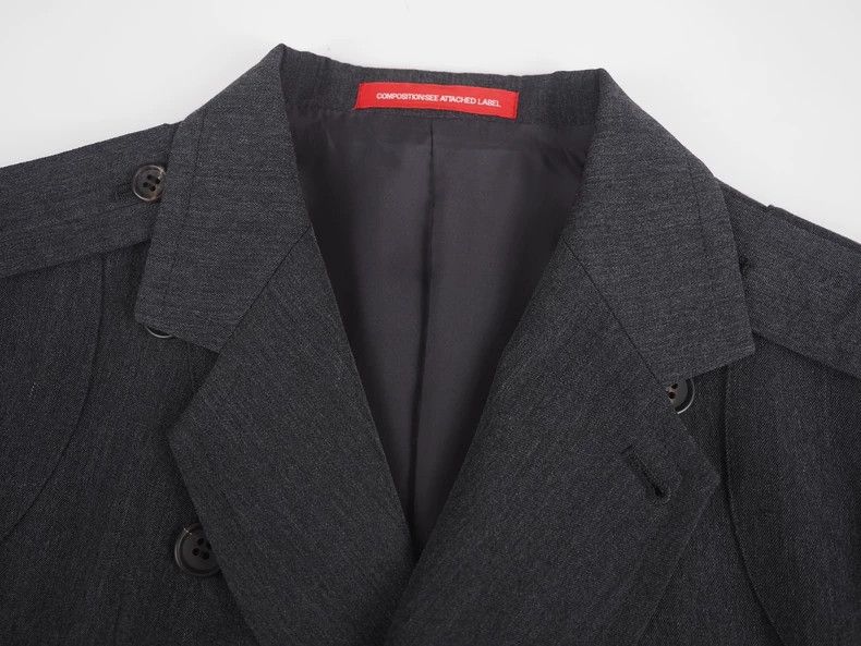 Y's Y's Women Dark Gray Wool Blazer-dmc Size M / US 6-8 / IT 42-44 - 3 Thumbnail