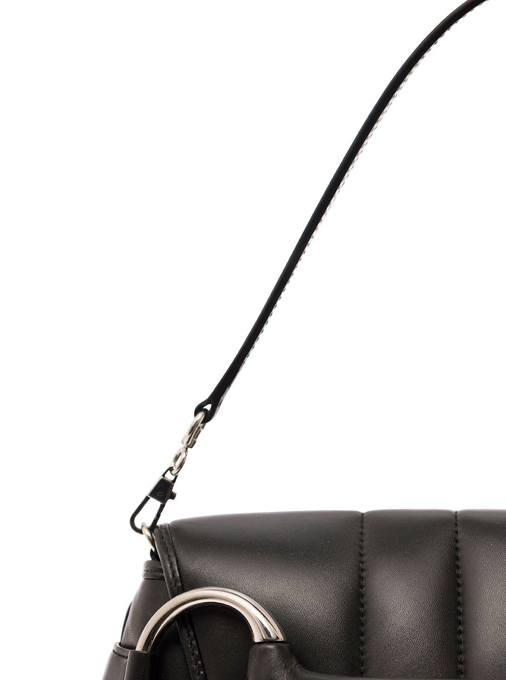 Gucci 'Medium Gucci Horsebit' Black Shoulder Bag with Maxi Horsebit in Leather Woman Size ONE SIZE - 3 Thumbnail