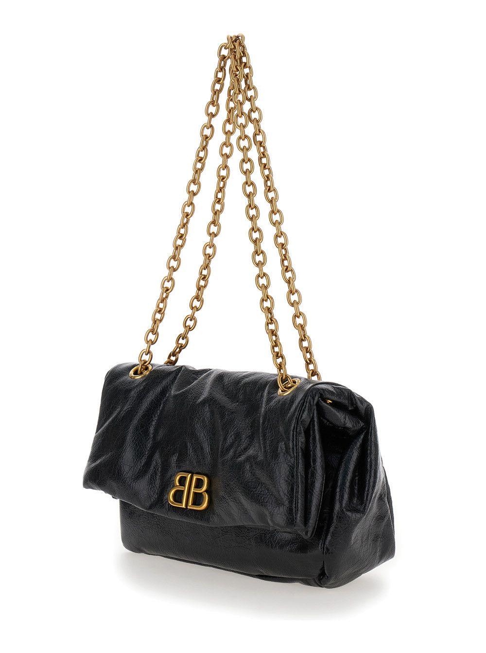 Balenciaga 'Monaco chain' Black Shoulder Bag in Leather Woman Size ONE SIZE - 2 Thumbnail