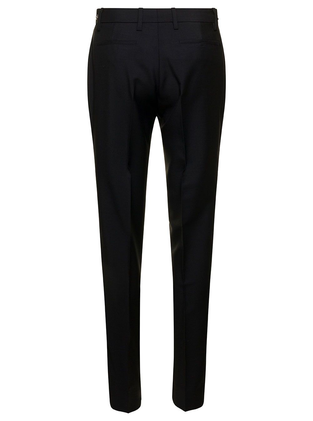 Gucci Black Slim Pants with Horsebit Detail in Mohair and Wool Woman Size 28" / US 6 / IT 42 - 2 Thumbnail