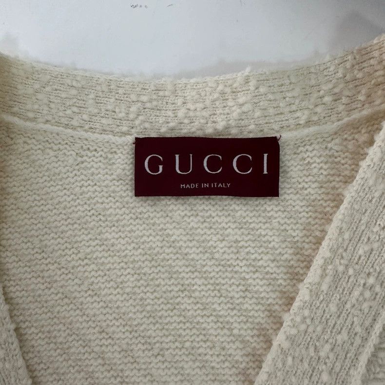 Gucci Gucci Long Sleeve Cardigan in Cream Color-dmc Size US S / EU 44-46 / 1 - 3 Thumbnail
