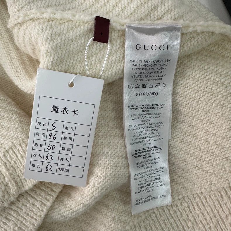 Gucci Gucci Long Sleeve Cardigan in Cream Color-dmc Size US S / EU 44-46 / 1 - 4 Thumbnail
