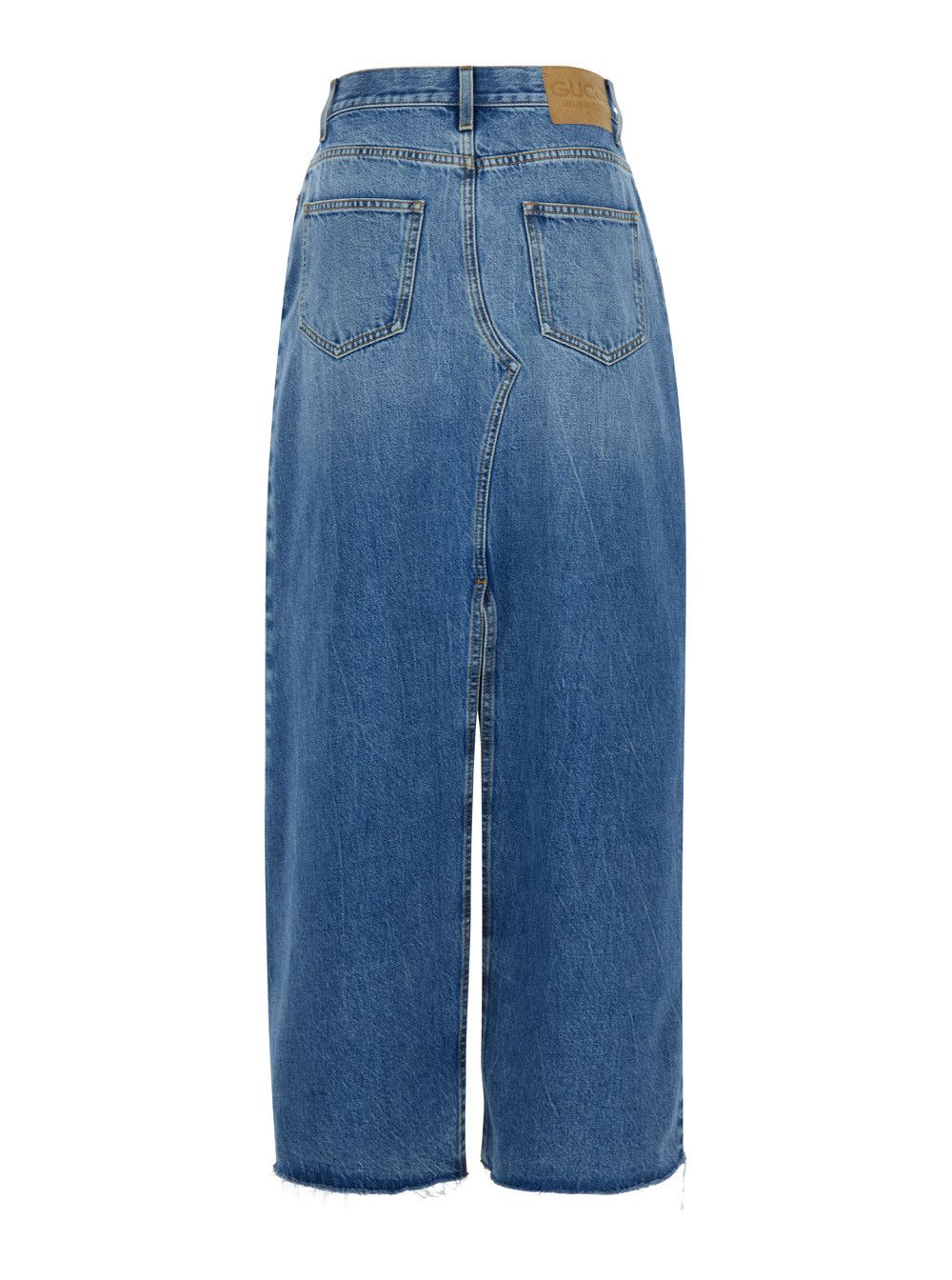 Gucci Light Blue Denim Midi Skirt with Horsebit in Cotton Woman Size 28" / US 6 / IT 42 - 2 Thumbnail