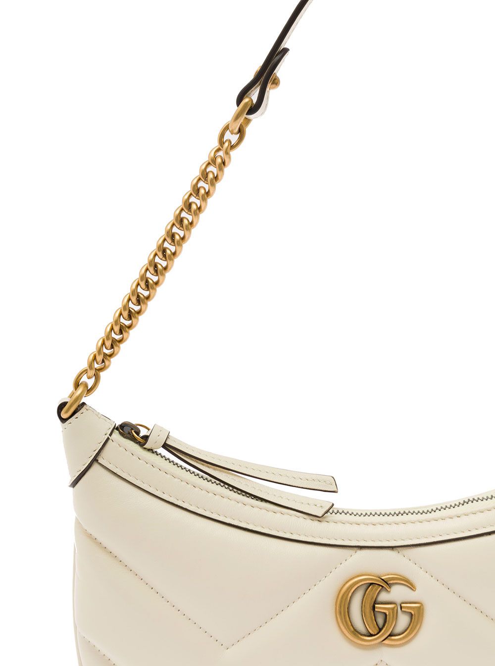 Gucci 'Small GG Marmont' White Shoulder Bag in Matelassé Leather with Chevron Motif Woman Size ONE SIZE - 5 Thumbnail