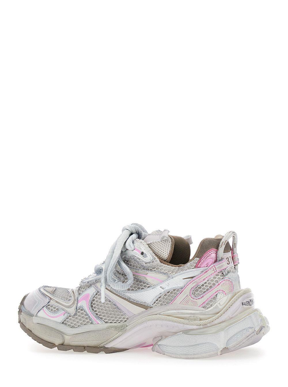 Balenciaga 'Runner 2.0' Multicolor Low Top Sneakers with Runner Logo in Tech Fabric Woman Size US 8 / IT 38 - 3 Thumbnail