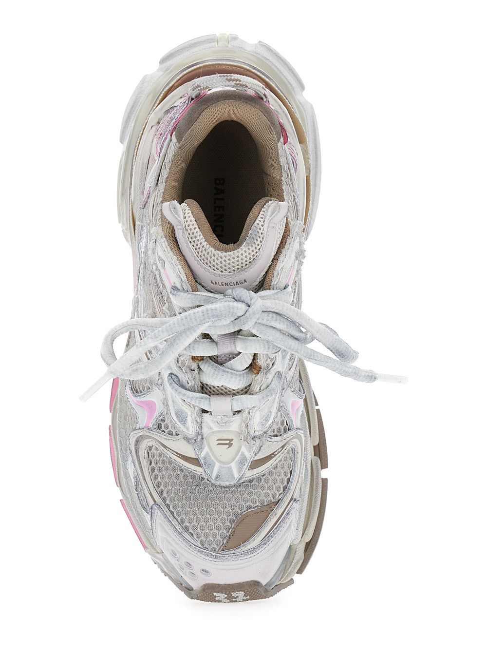 Balenciaga 'Runner 2.0' Multicolor Low Top Sneakers with Runner Logo in Tech Fabric Woman Size US 8 / IT 38 - 4 Thumbnail
