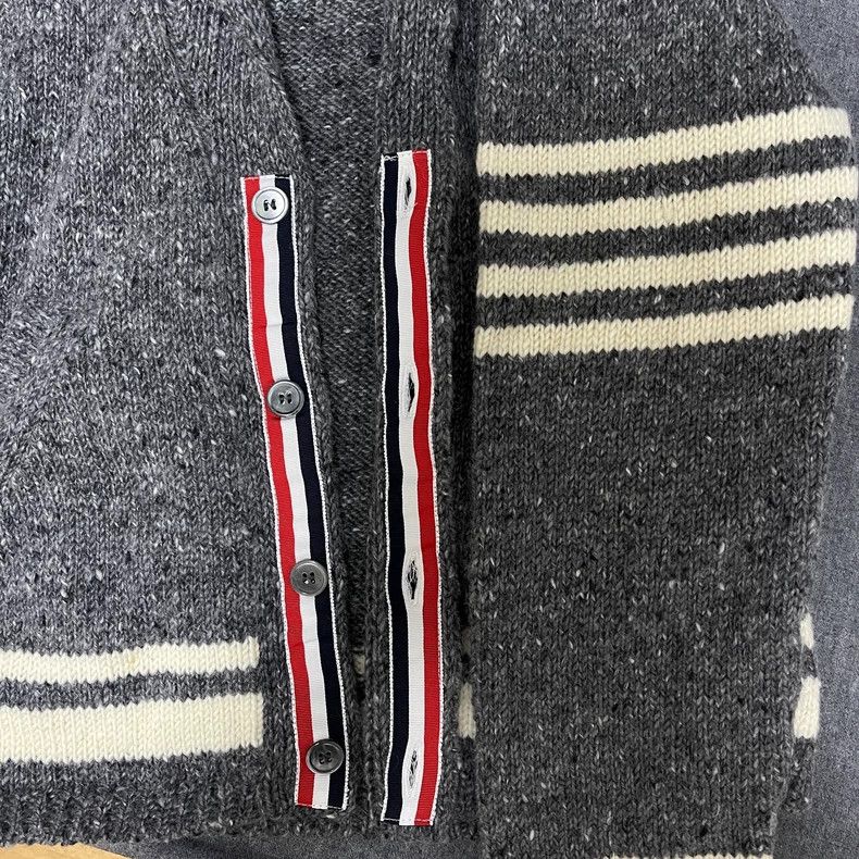 Thom Browne Thom Browne Knit Cardigan with Stripes-dmc Size US S / EU 44-46 / 1 - 4 Thumbnail