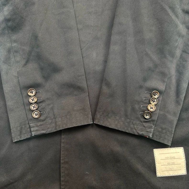 Thom Browne Thom Browne Navy Striped Long Coat-dmc Size US M / EU 48-50 / 2 - 4 Thumbnail
