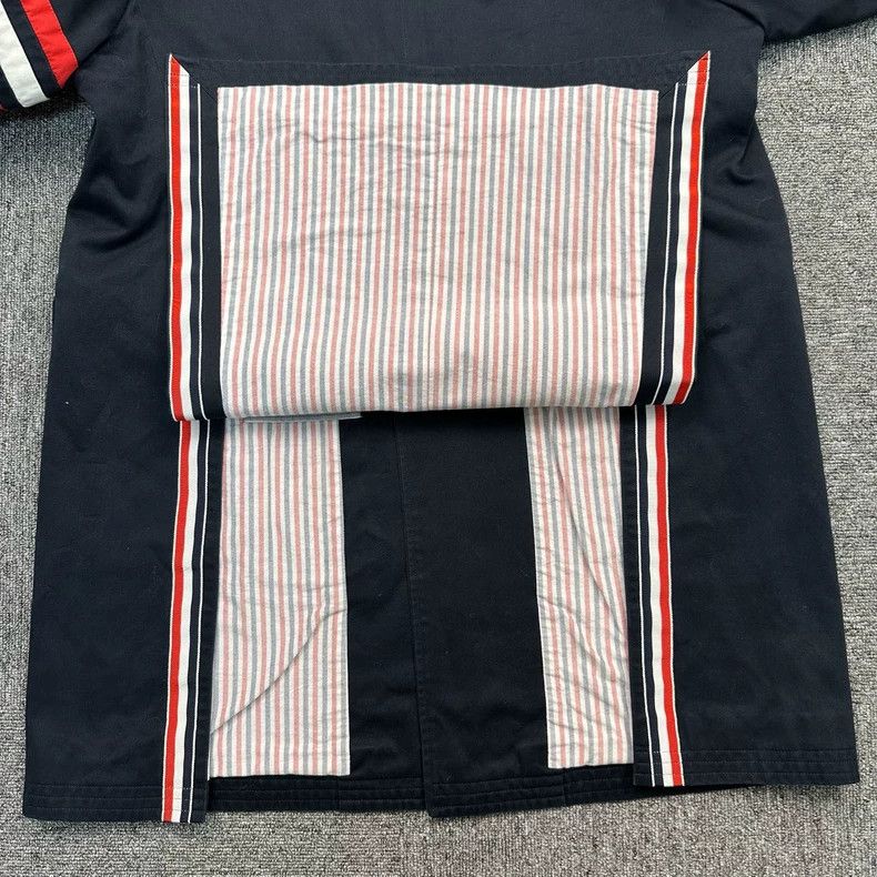 Thom Browne Thom Browne Navy Striped Long Coat-dmc Size US M / EU 48-50 / 2 - 6 Thumbnail