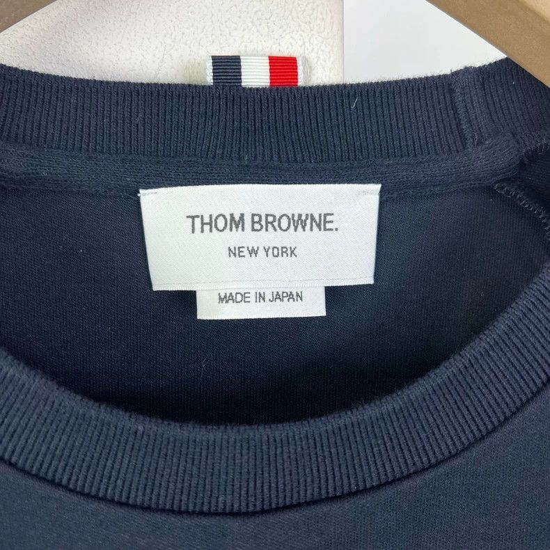 Thom Browne Thom Browne Short Sleeve Navy Tee-dmc Size US M / EU 48-50 / 2 - 3 Thumbnail