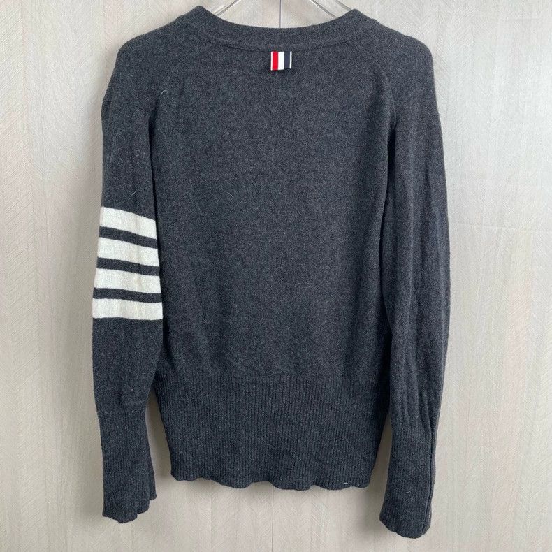Thom Browne Thom Browne Gray Cashmere Cardigan-dmc Size US M / EU 48-50 / 2 - 3 Thumbnail